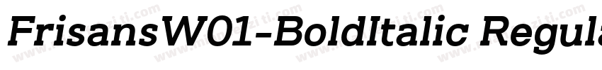 FrisansW01-BoldItalic Regular字体转换